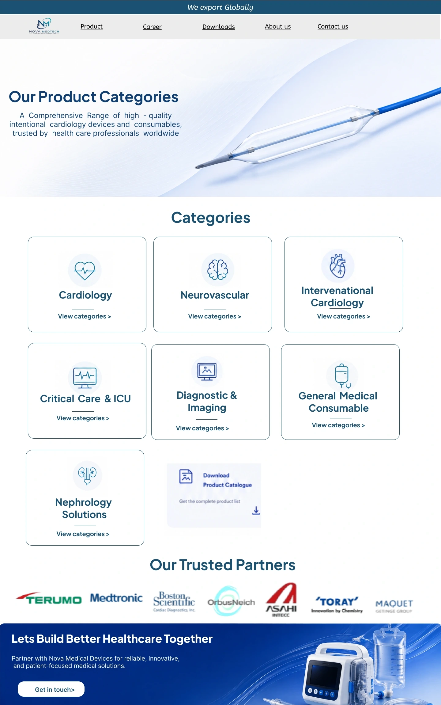 Nova Medtech product categories